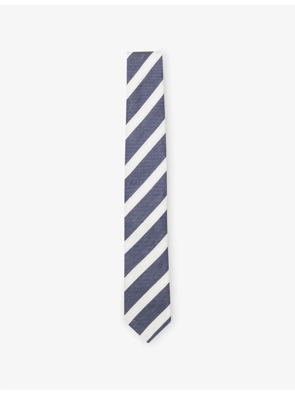 Striped Linen And Silk-Blend Tie - 1