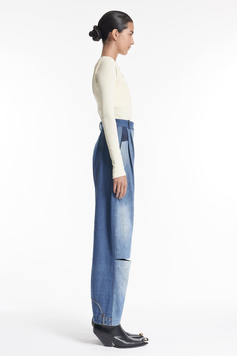 DOUBLE TOP EFFECT JERSEY TOP IVORY 3