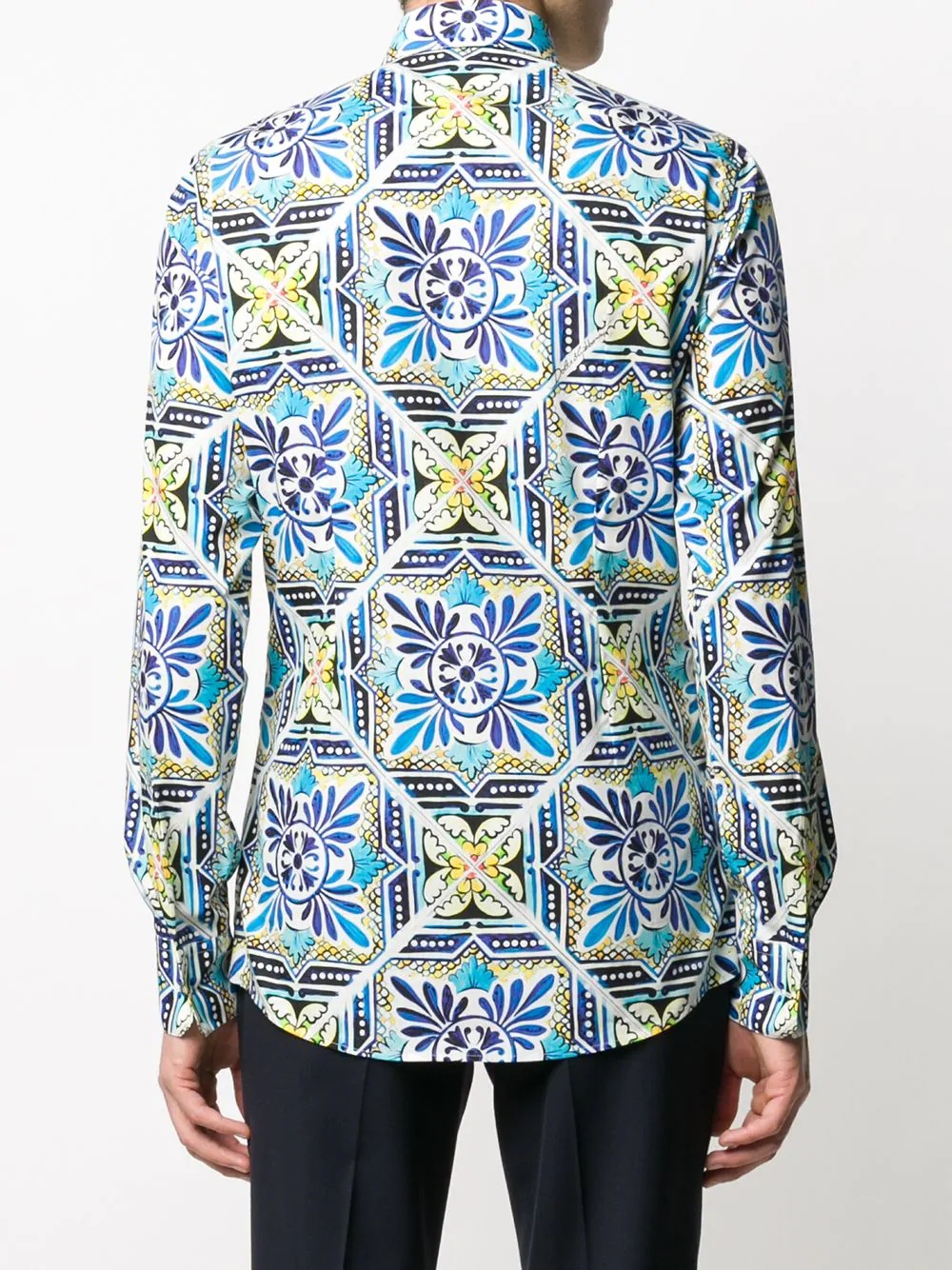 maiolica print shirt - 4