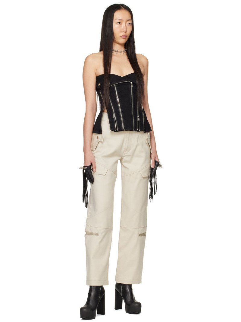 Dion Lee Beige Tactical Cargo Pants outlook