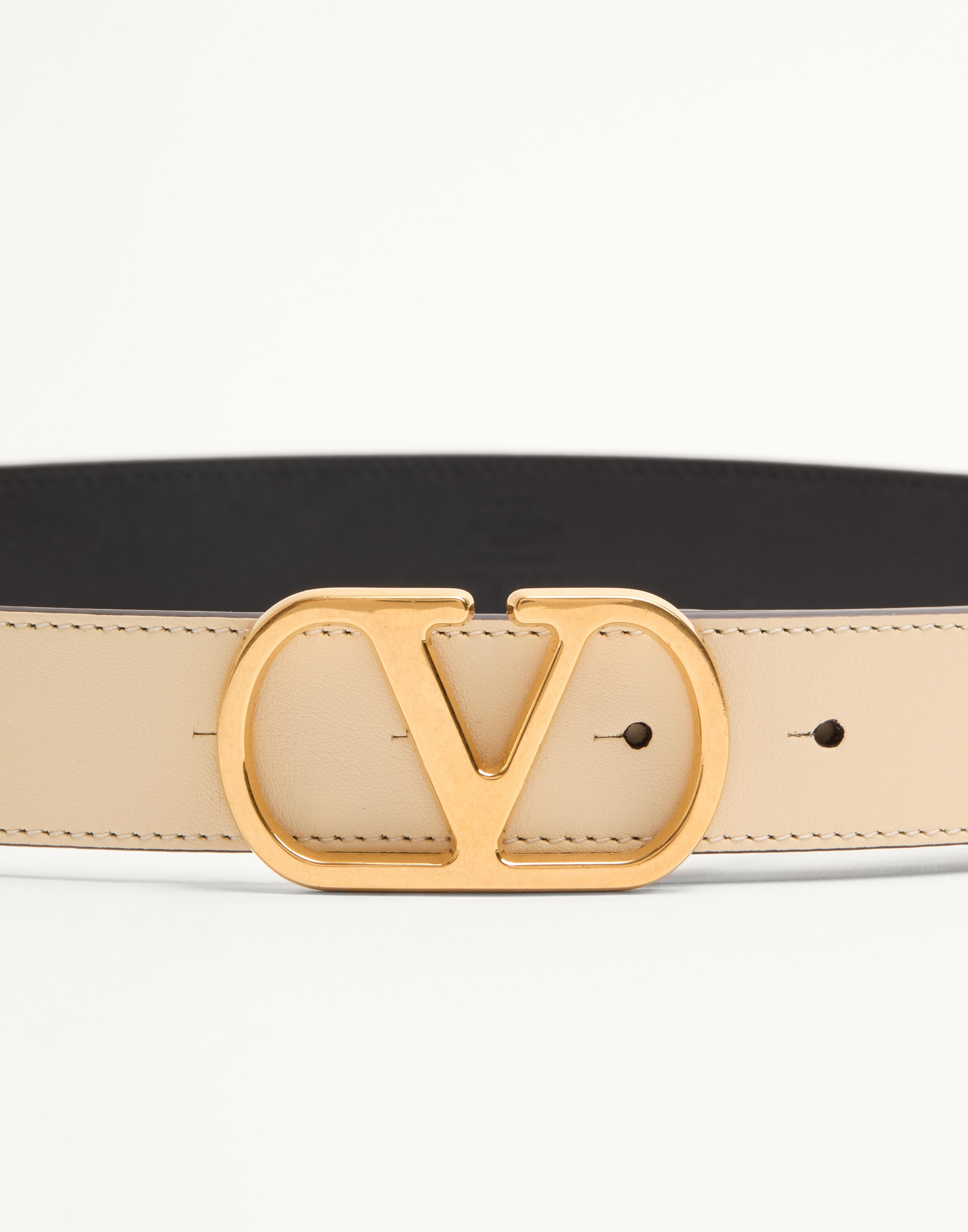 VLOGO SIGNATURE BELT IN SHINY CALFSKIN 30 MM - 4