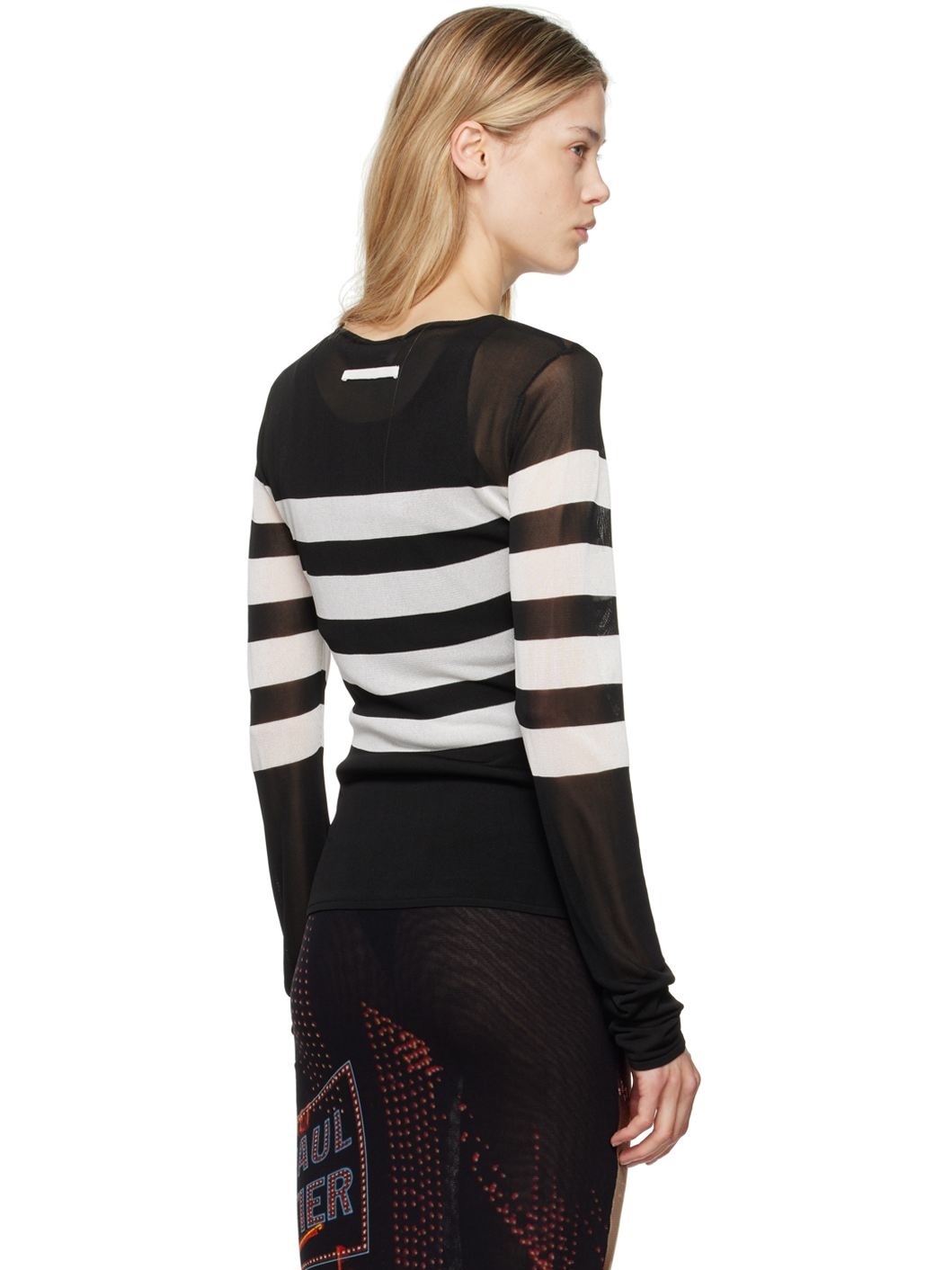 Black & White 'The Knit Signature Marinière' Long Sleeve T-Shirt - 3