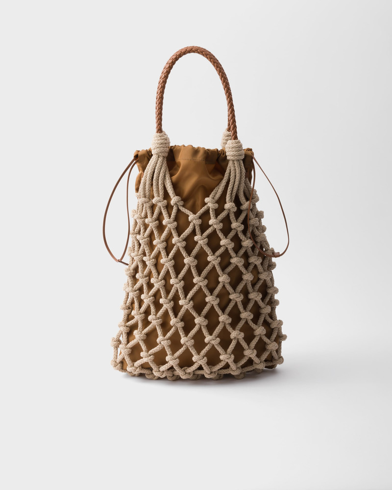 Cotton cord macramé tote bag 4