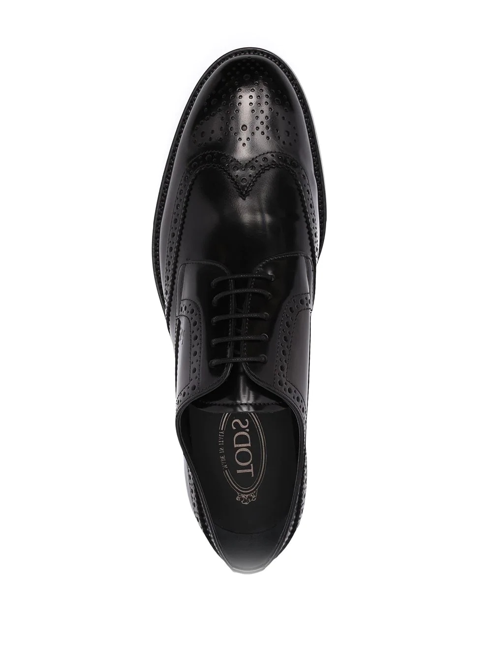 polished-finish lace-up brogues - 7