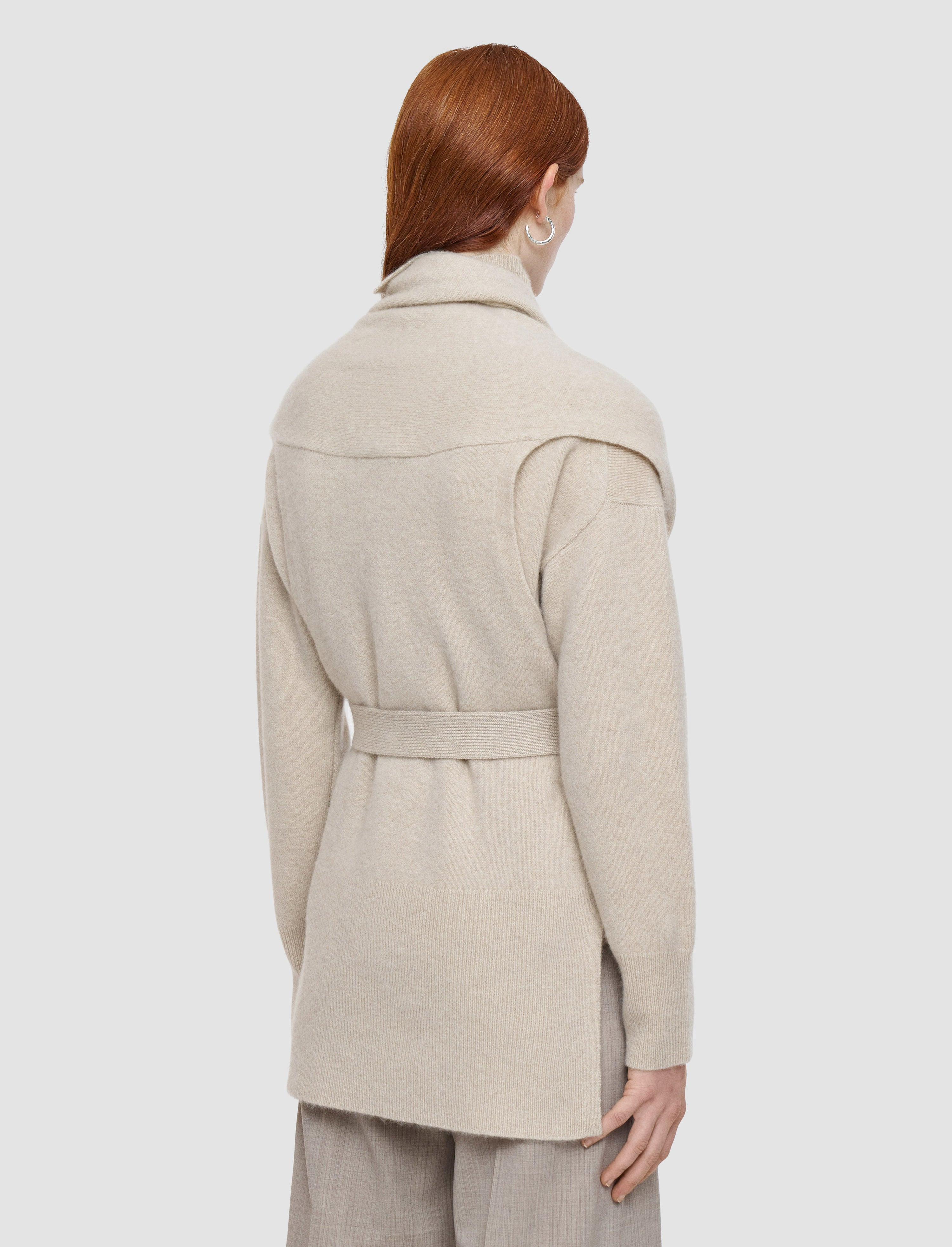 Brushed Cashmere Sleeveless Wrap - 3