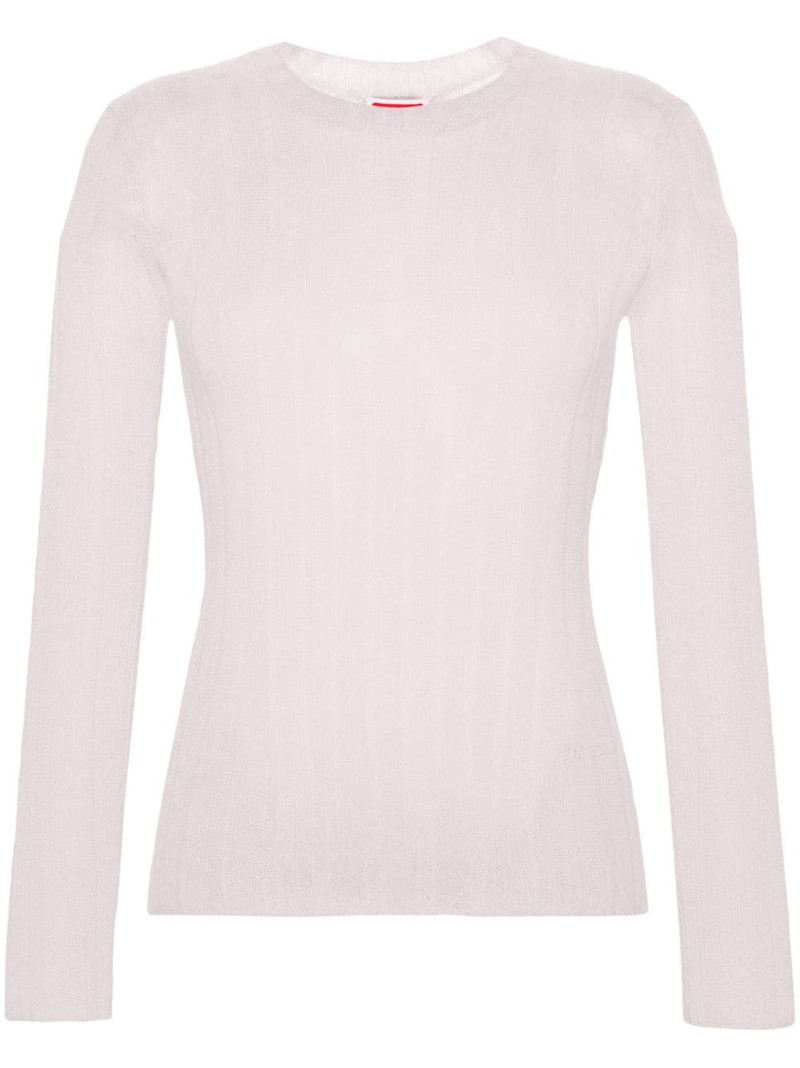 ribbed open-knit jumper 1