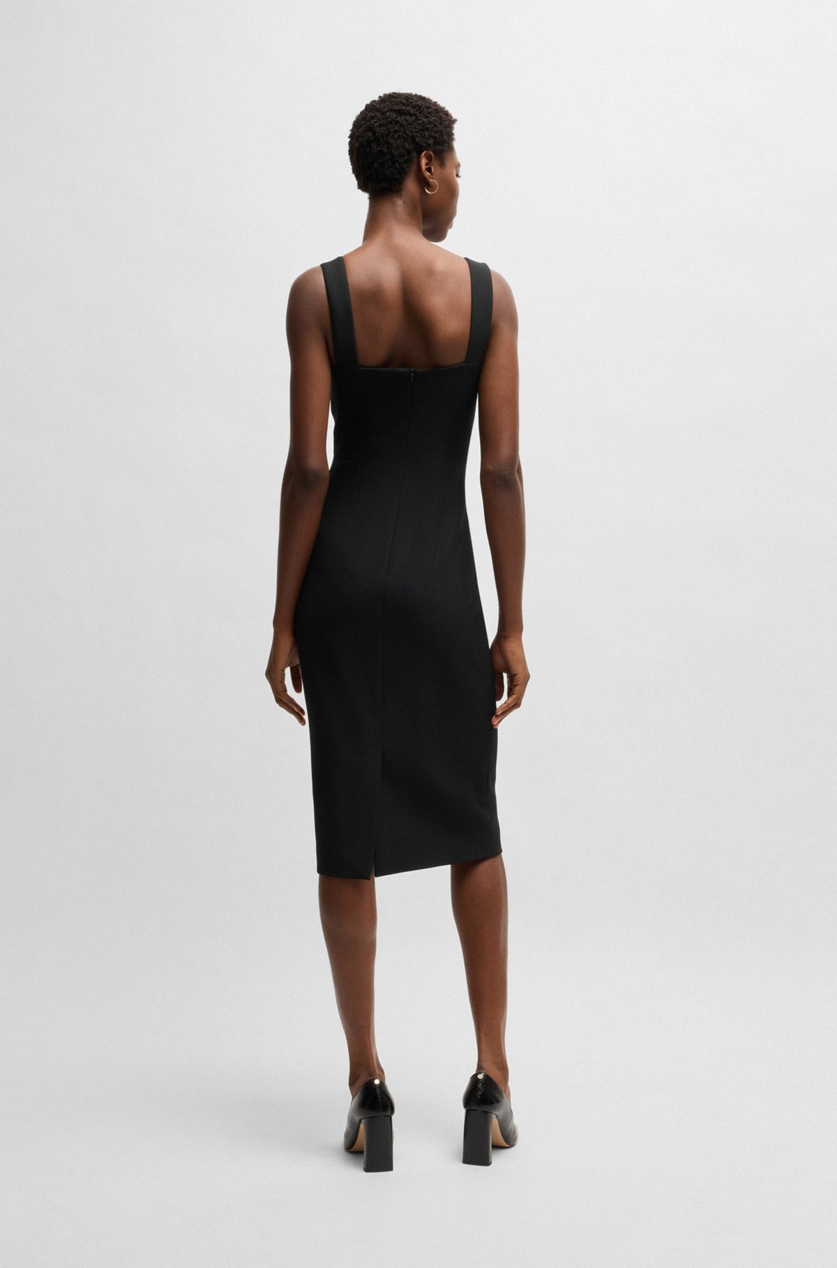 BODYCON MIDI-LENGTH DRESS IN STRETCH MATERIAL - 4