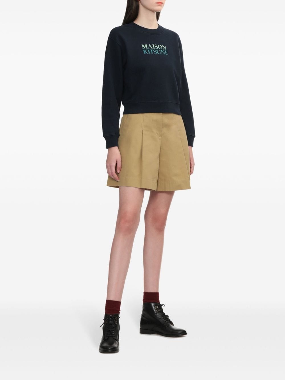 logo-embroidered sweatshirt - 2