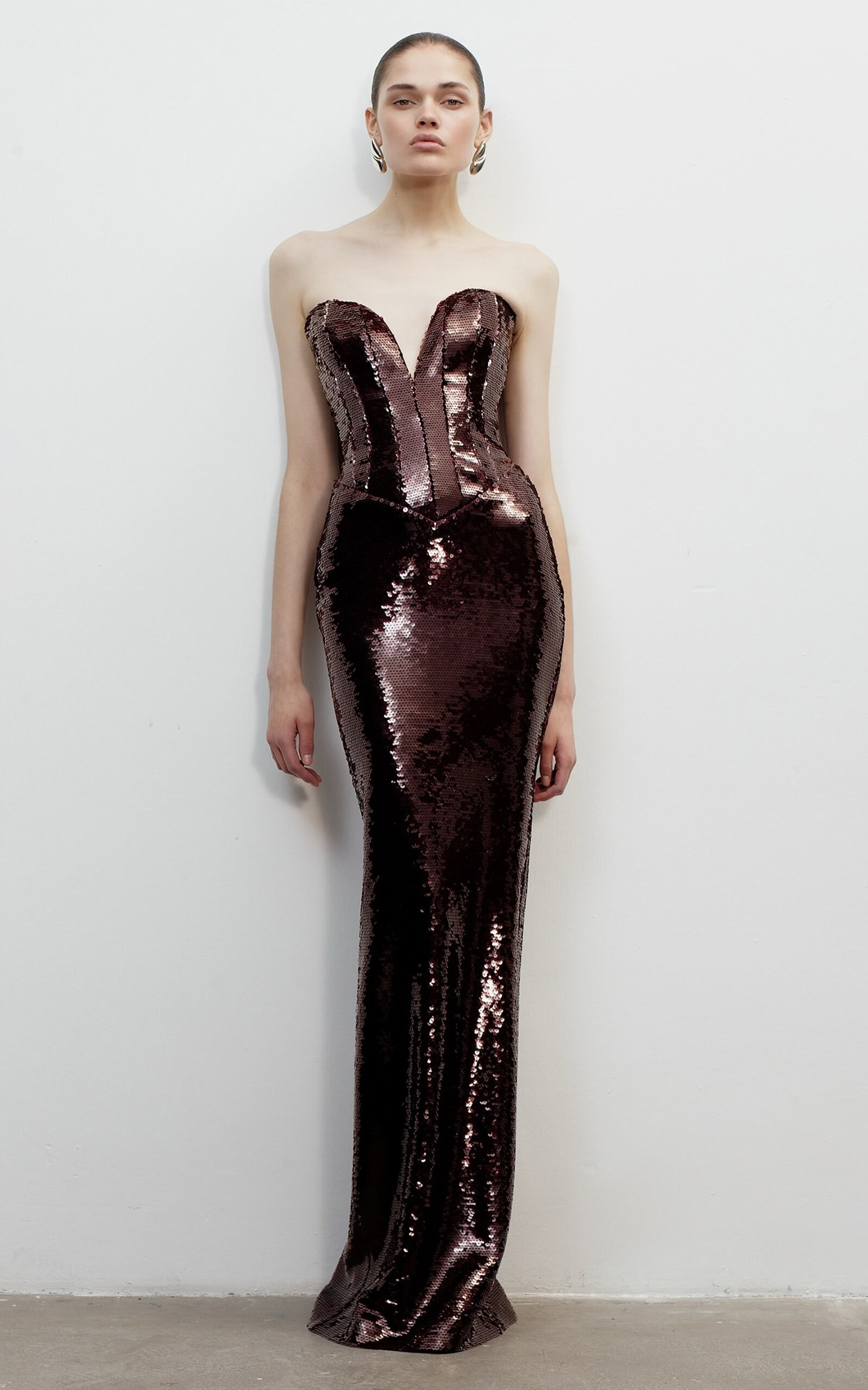 Azzurra Strapless Gown burgundy - 3