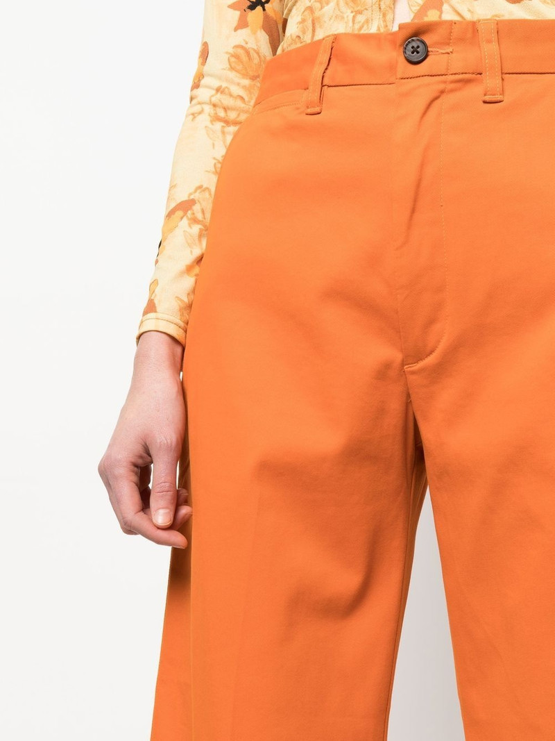 wide-leg cropped chinos 5
