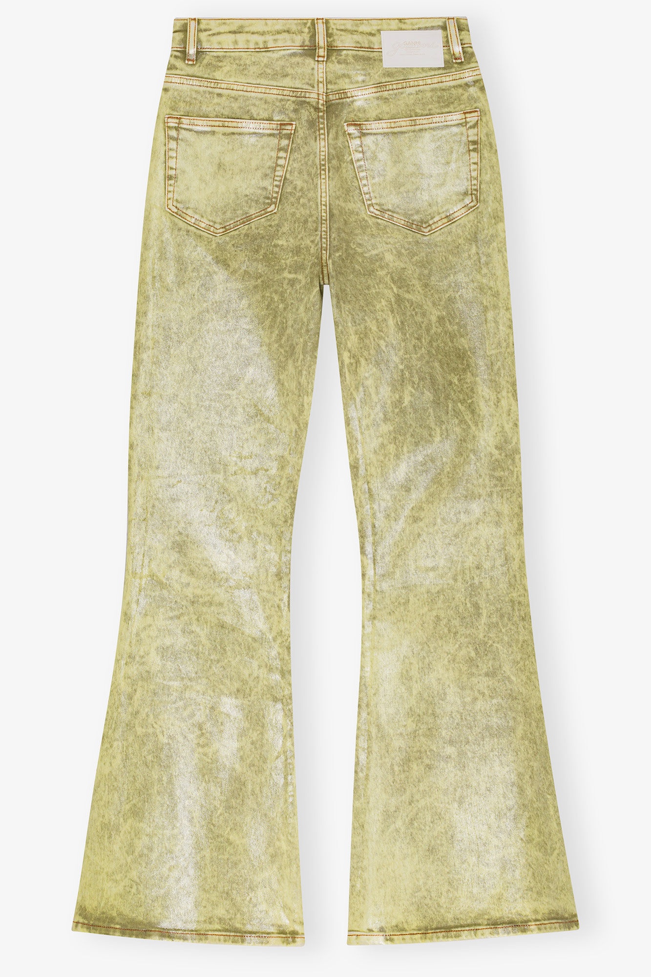 YELLOW FOIL OVERDYED DENIM JEANS - 6