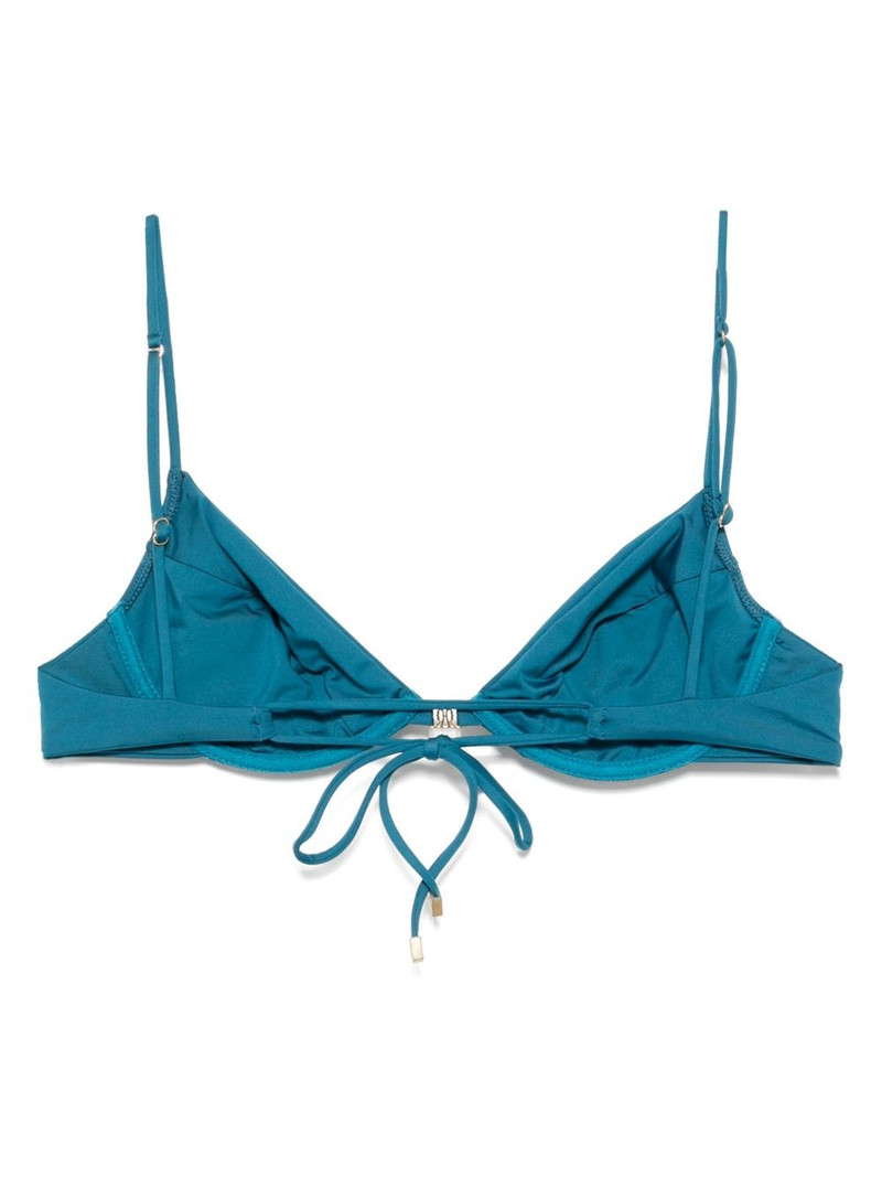 KIKI DE MONTPARNASSE lace-up demi bikini top outlook
