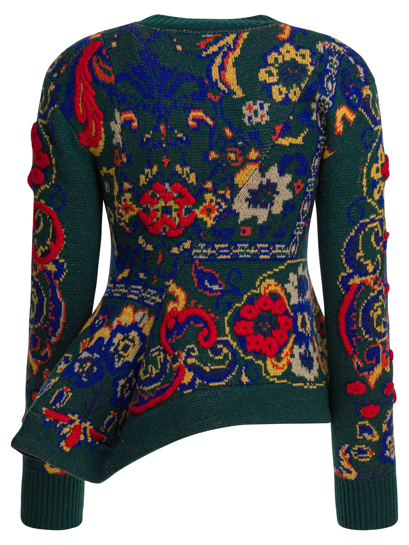 Sacai Women Floral Jacquard Knit Sweater - 2