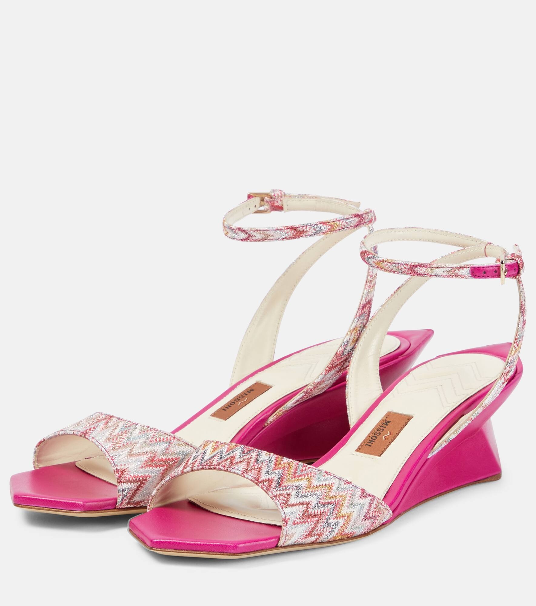 Zig Zag wedge sandals - 5
