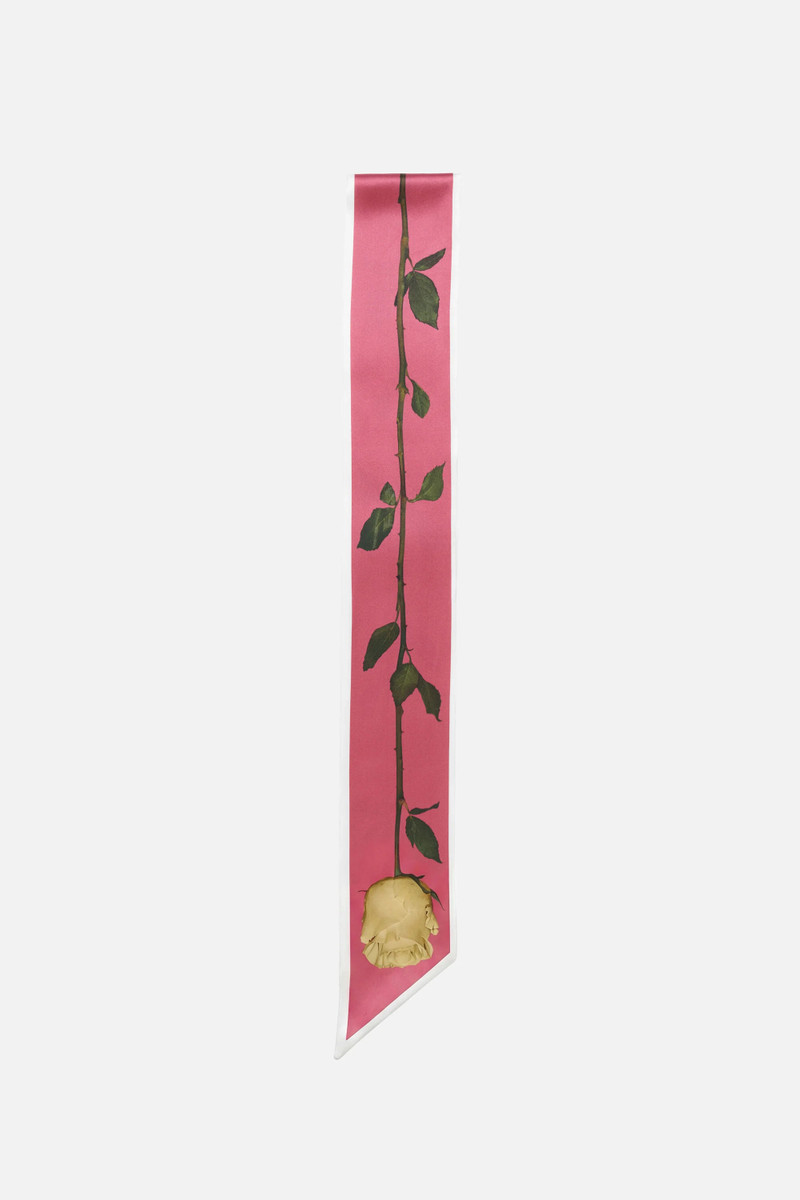 Thin silk satin scarf - Old pink 1