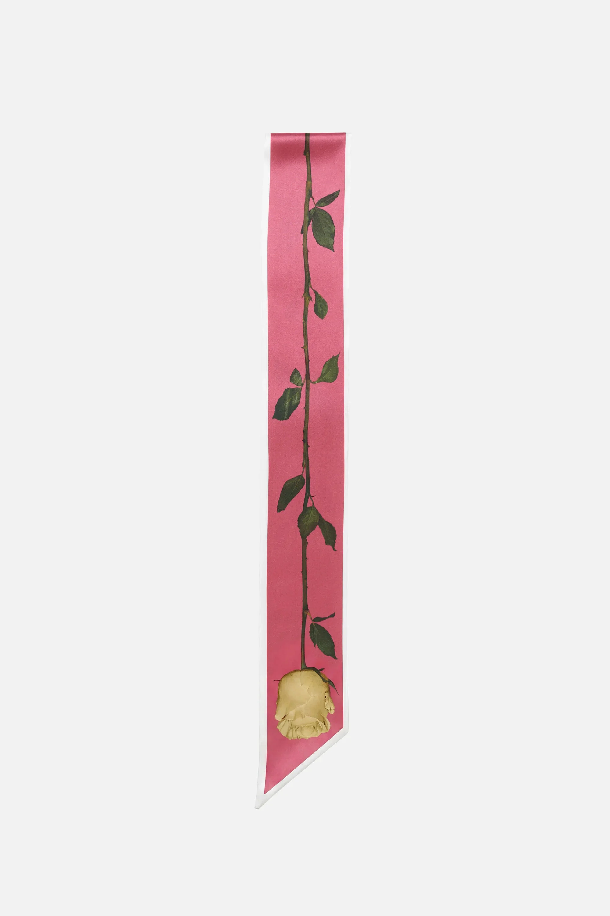 Thin silk satin scarf - Old pink - 1