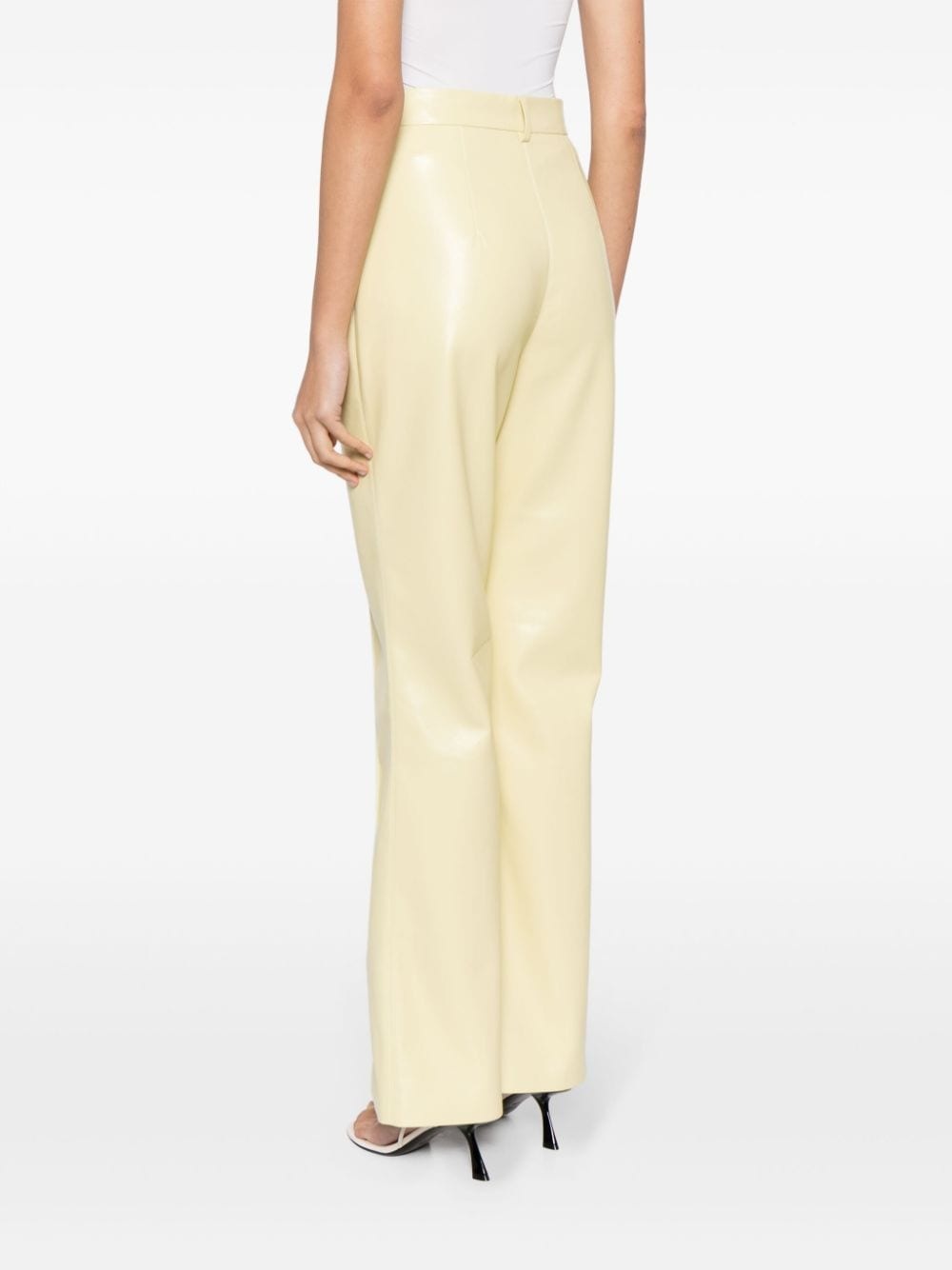 Leena faux-leather flared trousers - 4