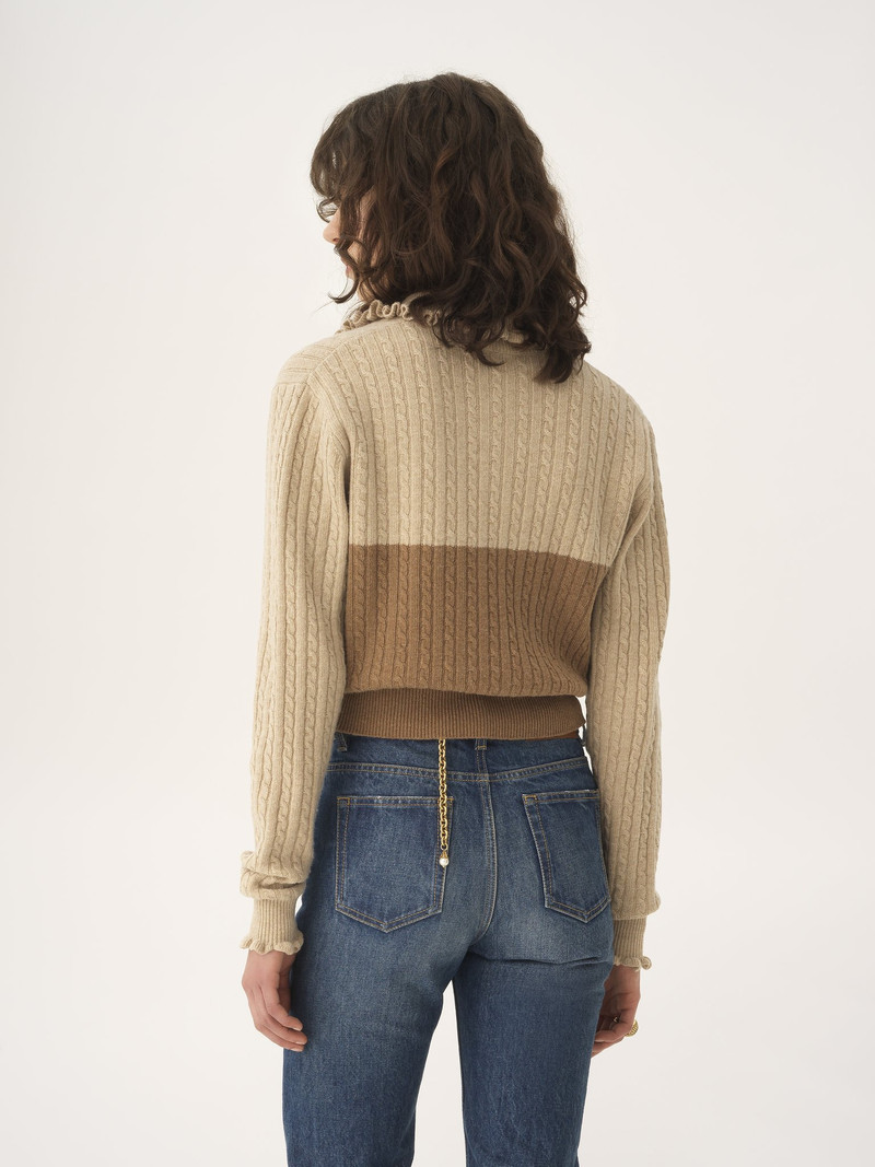 COLLAR SWEATER IN A WOOL & CASHMERE KNIT 5