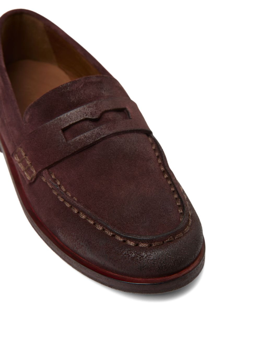 penny suede loafers - 4