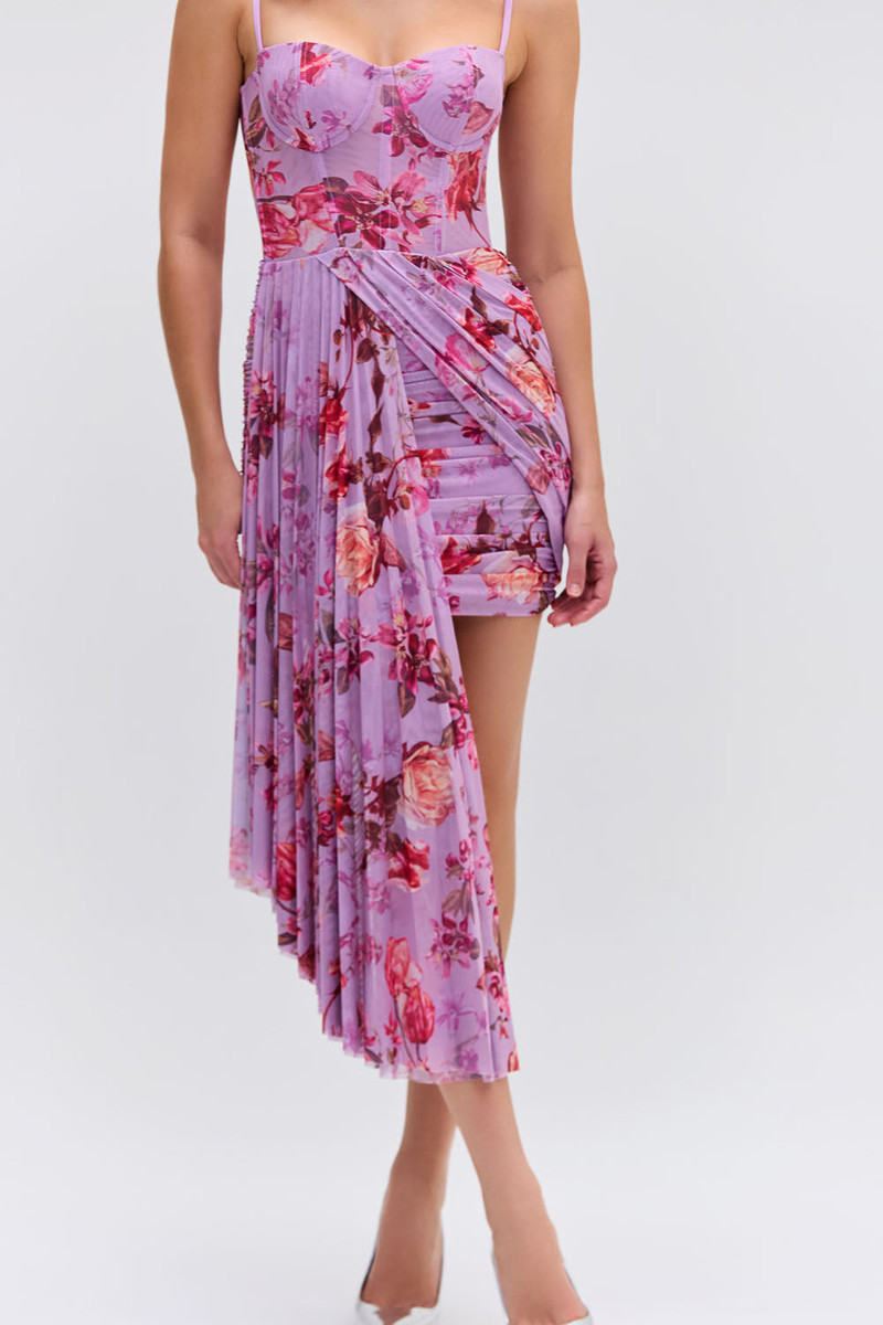 PatBO Floral Haze Bustier Mini Dress outlook