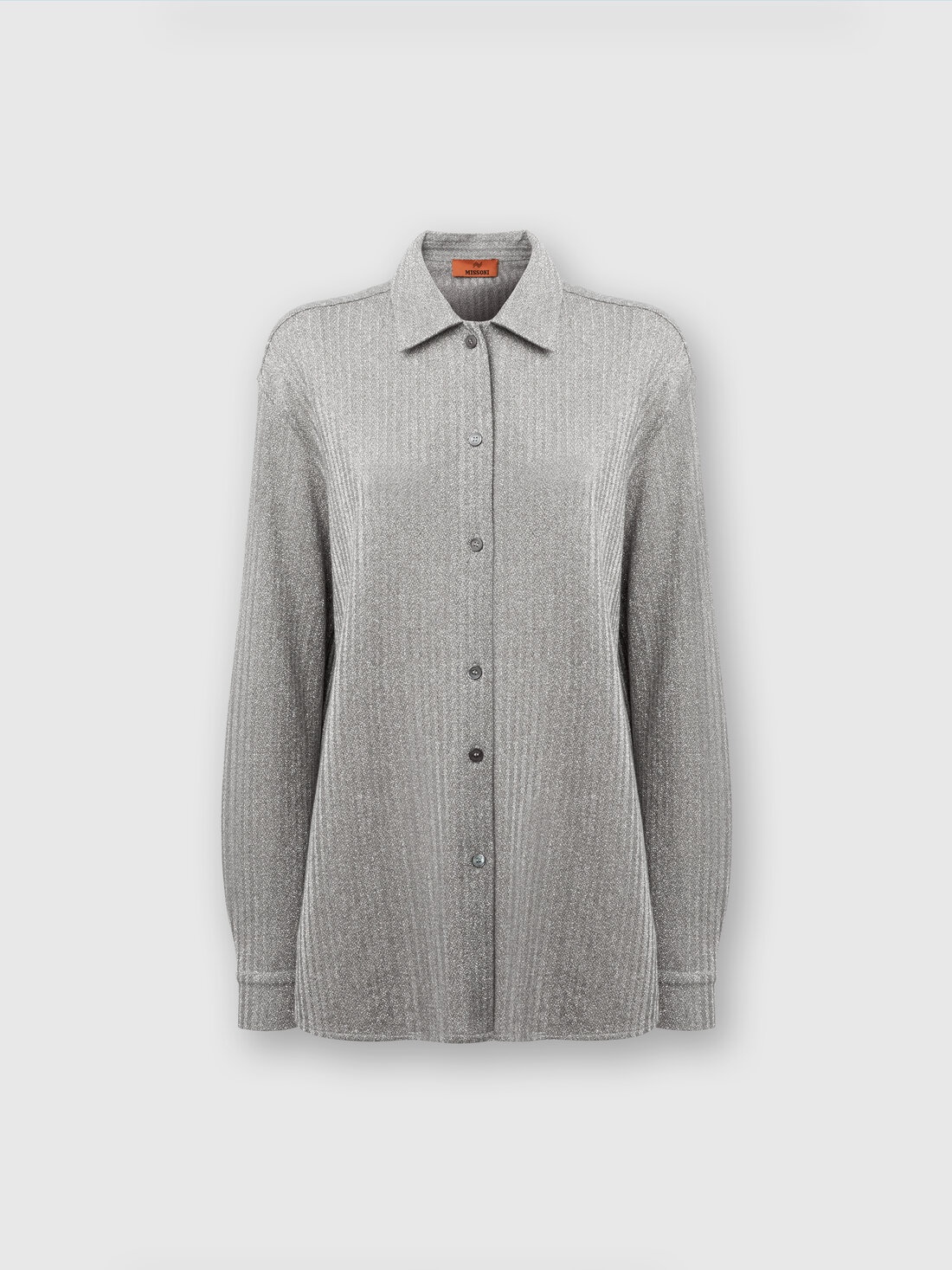 Cotton and viscose lamé oversized shirt - 1