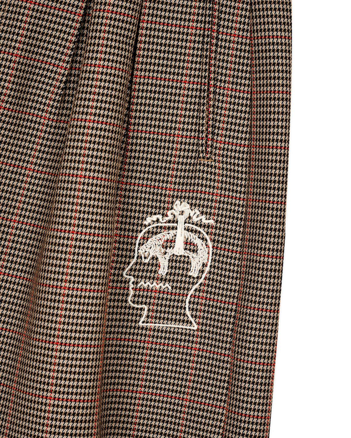 Brooks Brothers California Houndstooth Pleated Shorts - Tan - 2
