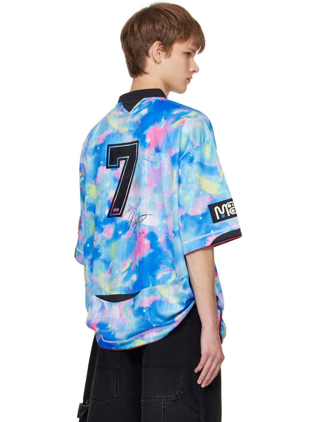 Blue Printed Rugby T-shirt - 3