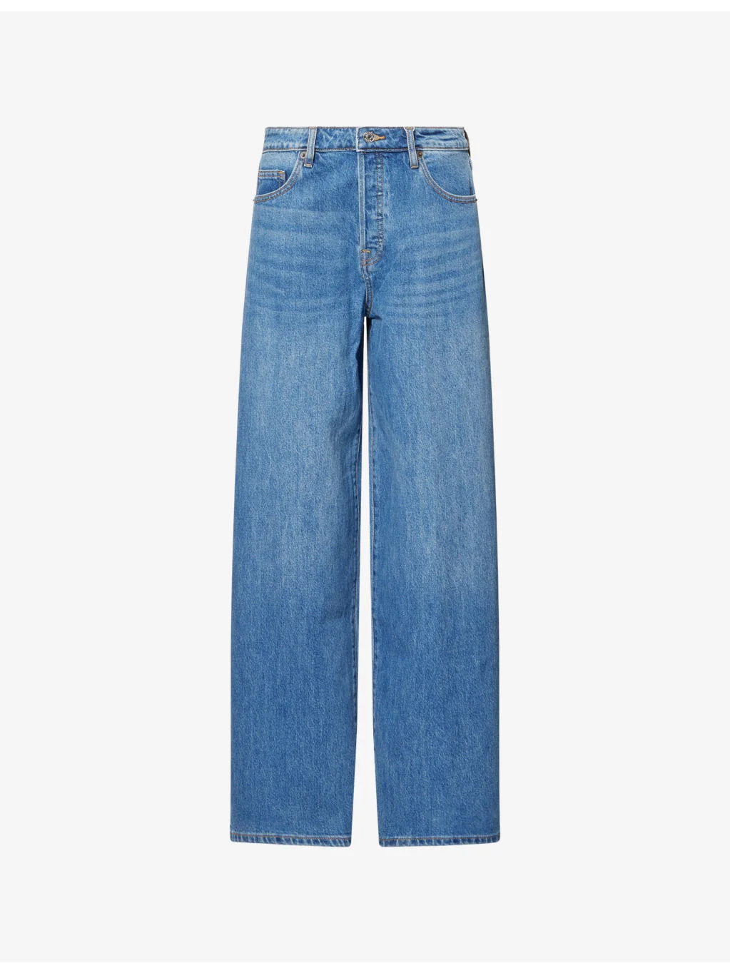 High-Rise Wide-Leg Denim Jeans - 1