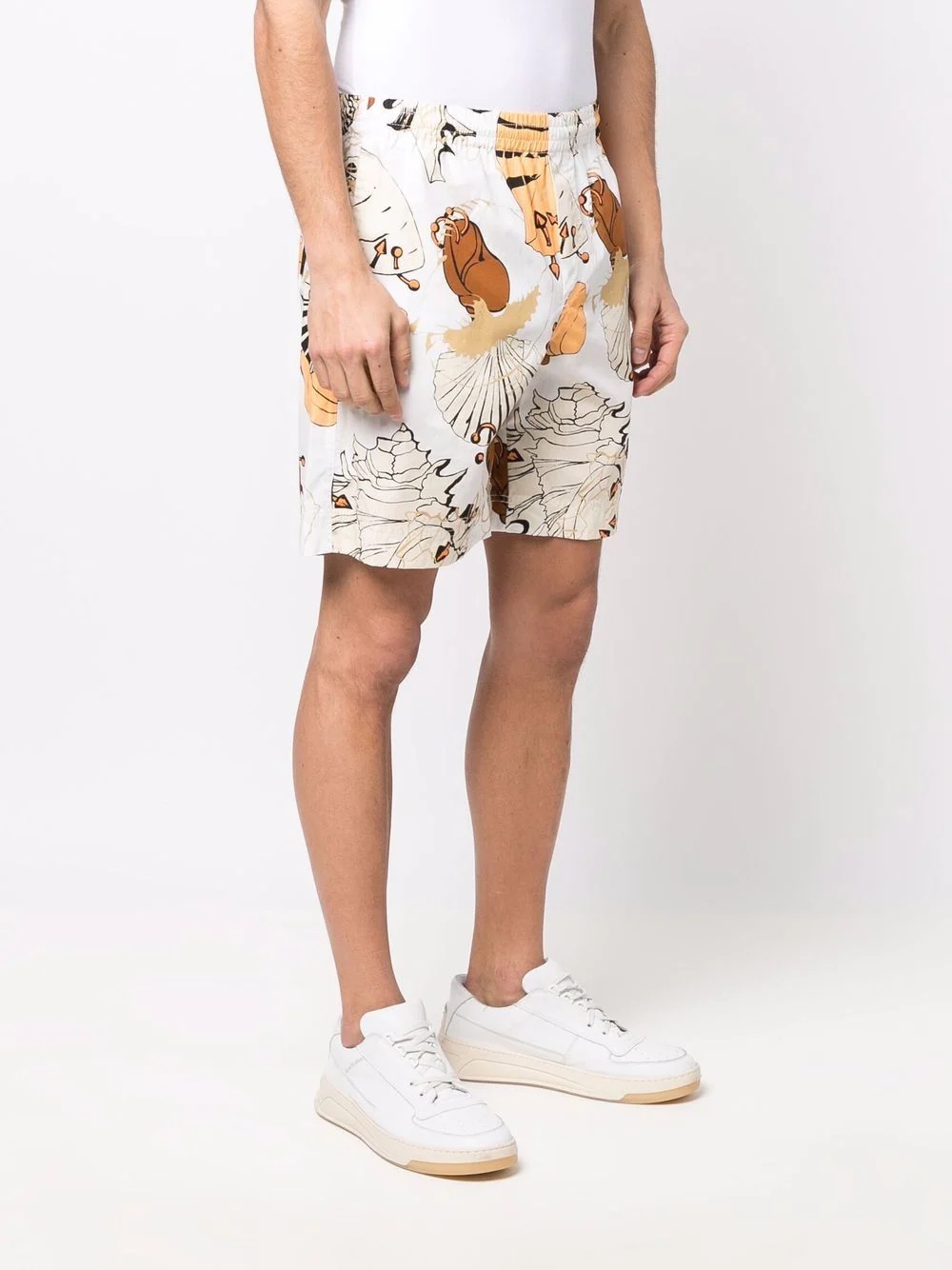 patterned knee-length shorts - 3