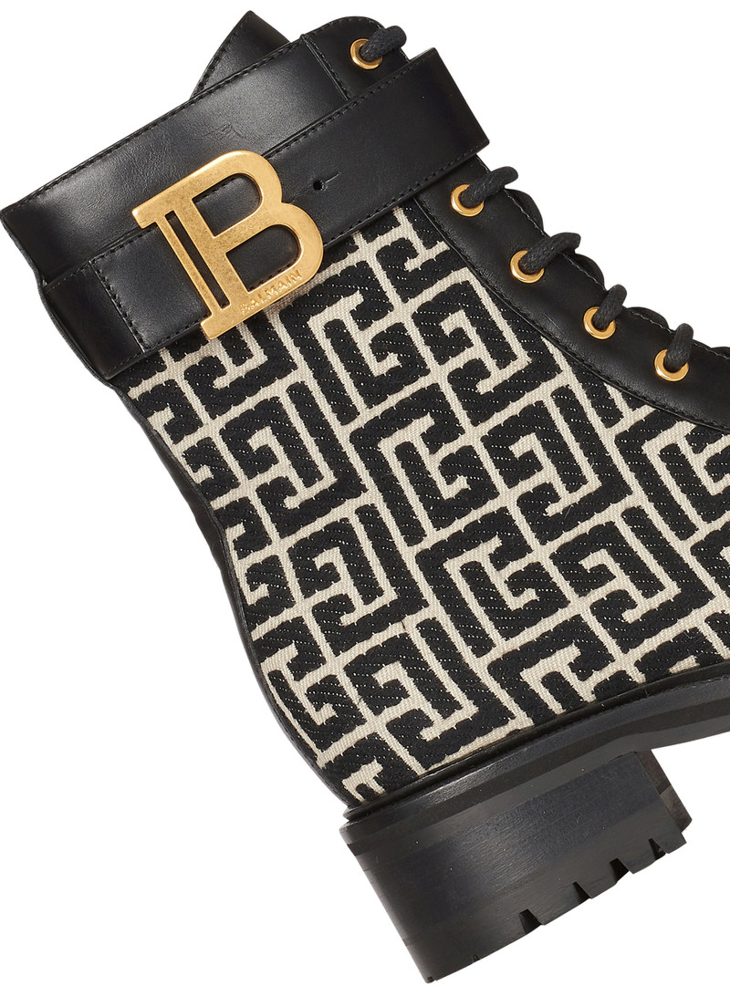 Balmain Bicolor jacquard Ranger Romy ankle boots outlook