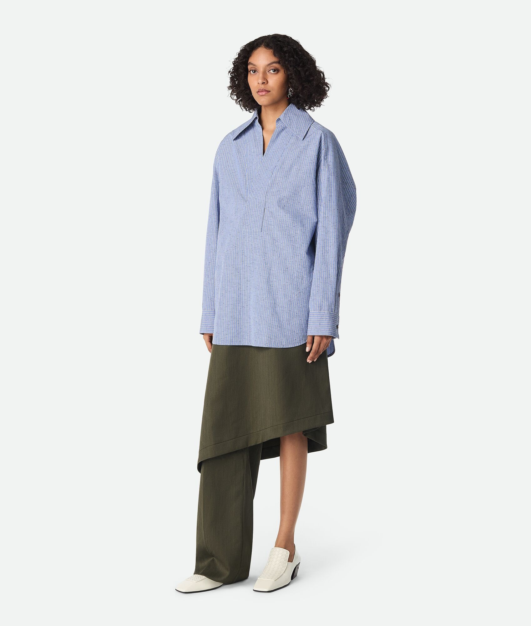 Cotton And Linen Stripe Shirt - 2