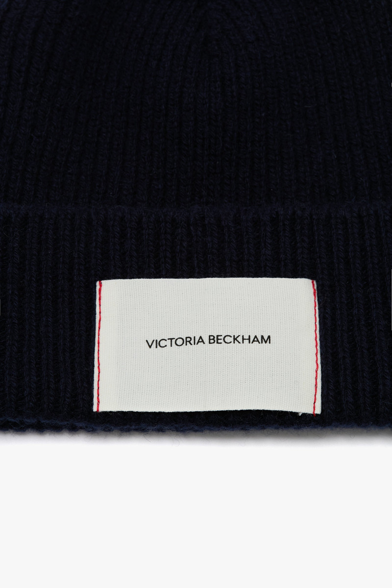 Logo Patch Beanie In Navy-Red 5