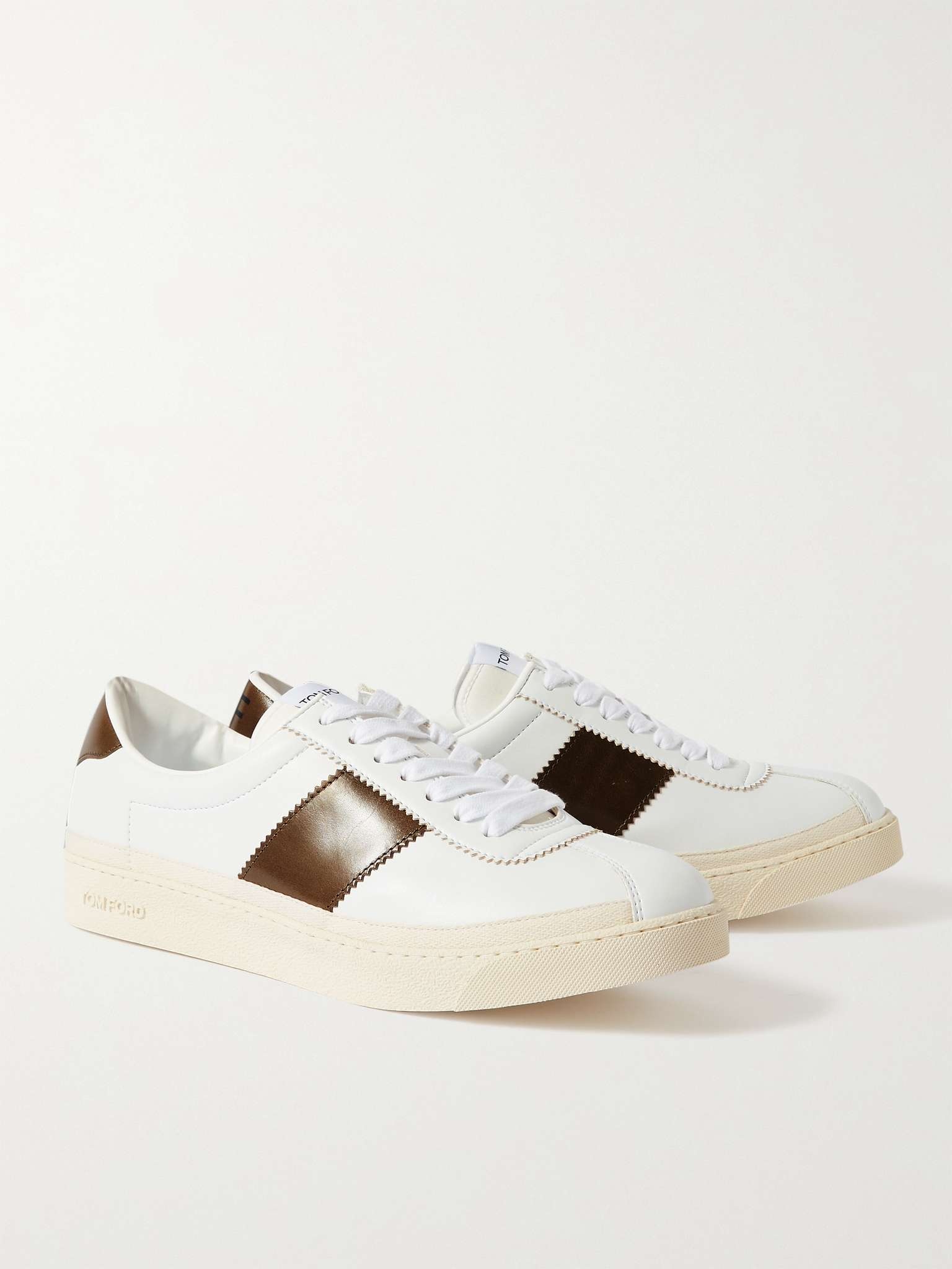 Bannister Panelled Faux Leather Sneakers - 4