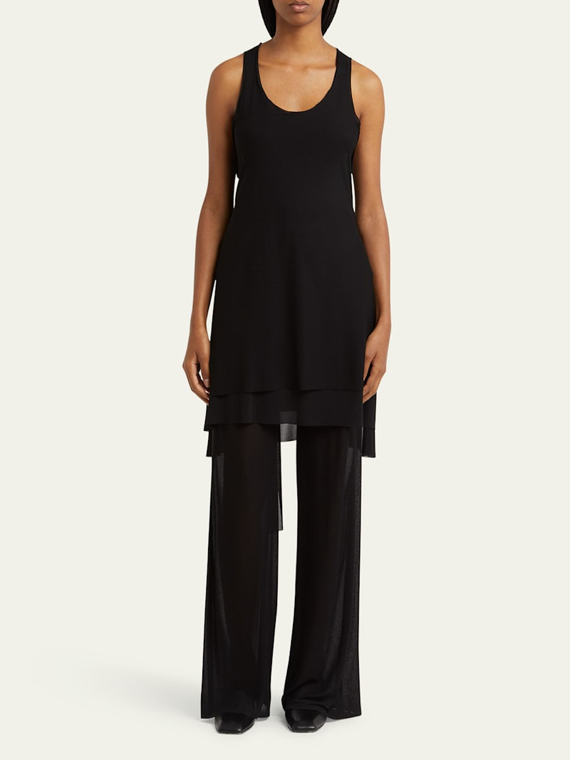 SETCHU Layered Sheer Mini Tank Dress outlook