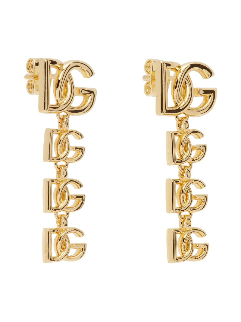 Dolce & Gabbana Gold DG Multi-Logo Earrings outlook