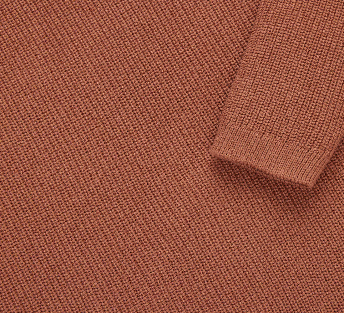 Long Sleeve Knit Tee - Clay Pima Cotton - 4