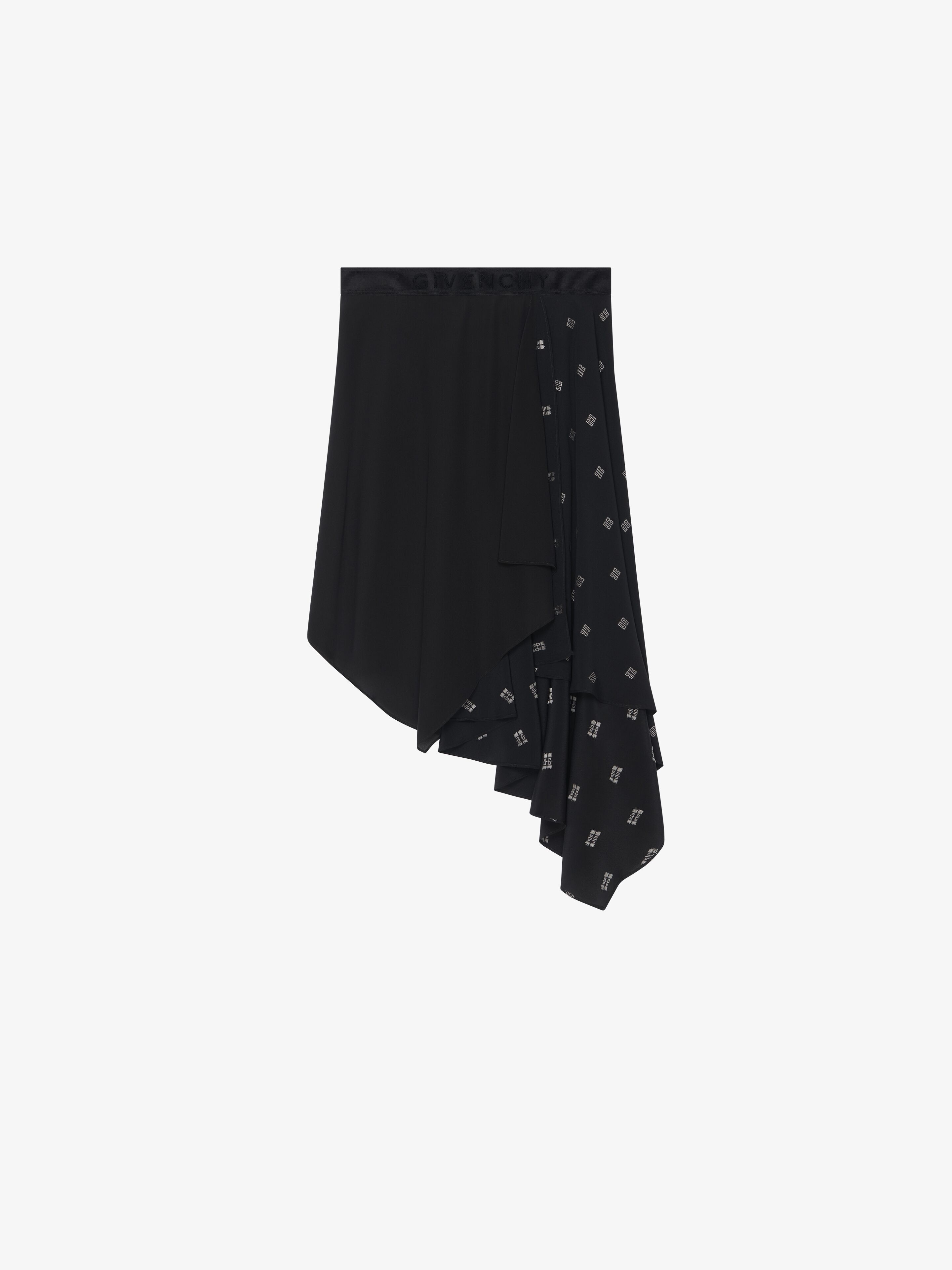 ASYMETRIC SKIRT IN 4G SILK - 2