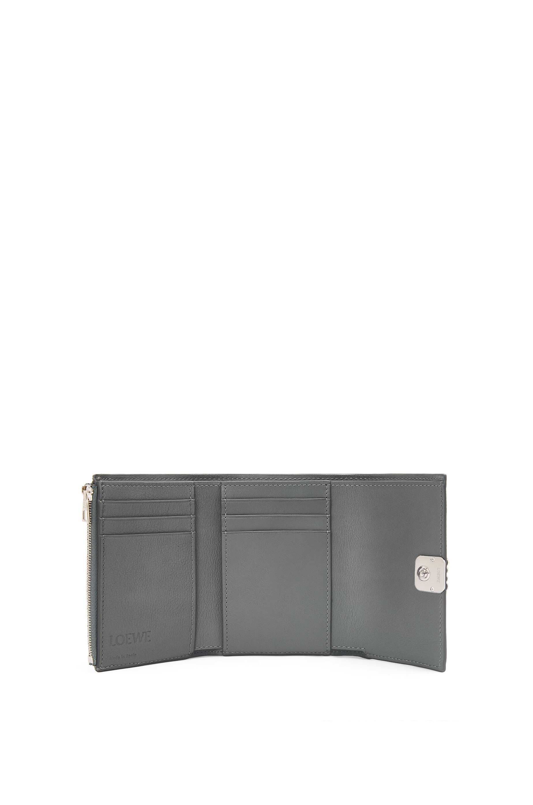 Anagram small vertical wallet in pebble grain calfskin - 2