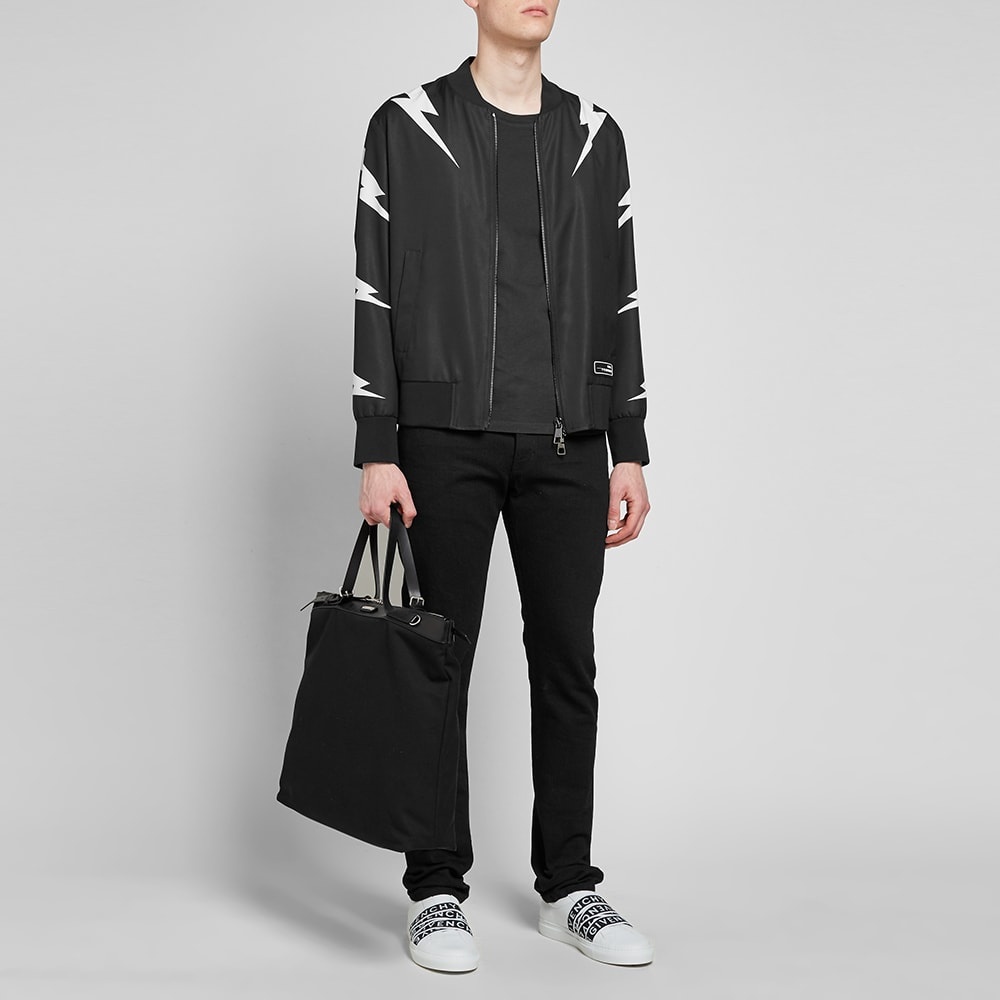 Neil Barrett Tiger Bolt Satin Bomber Jacket - 7