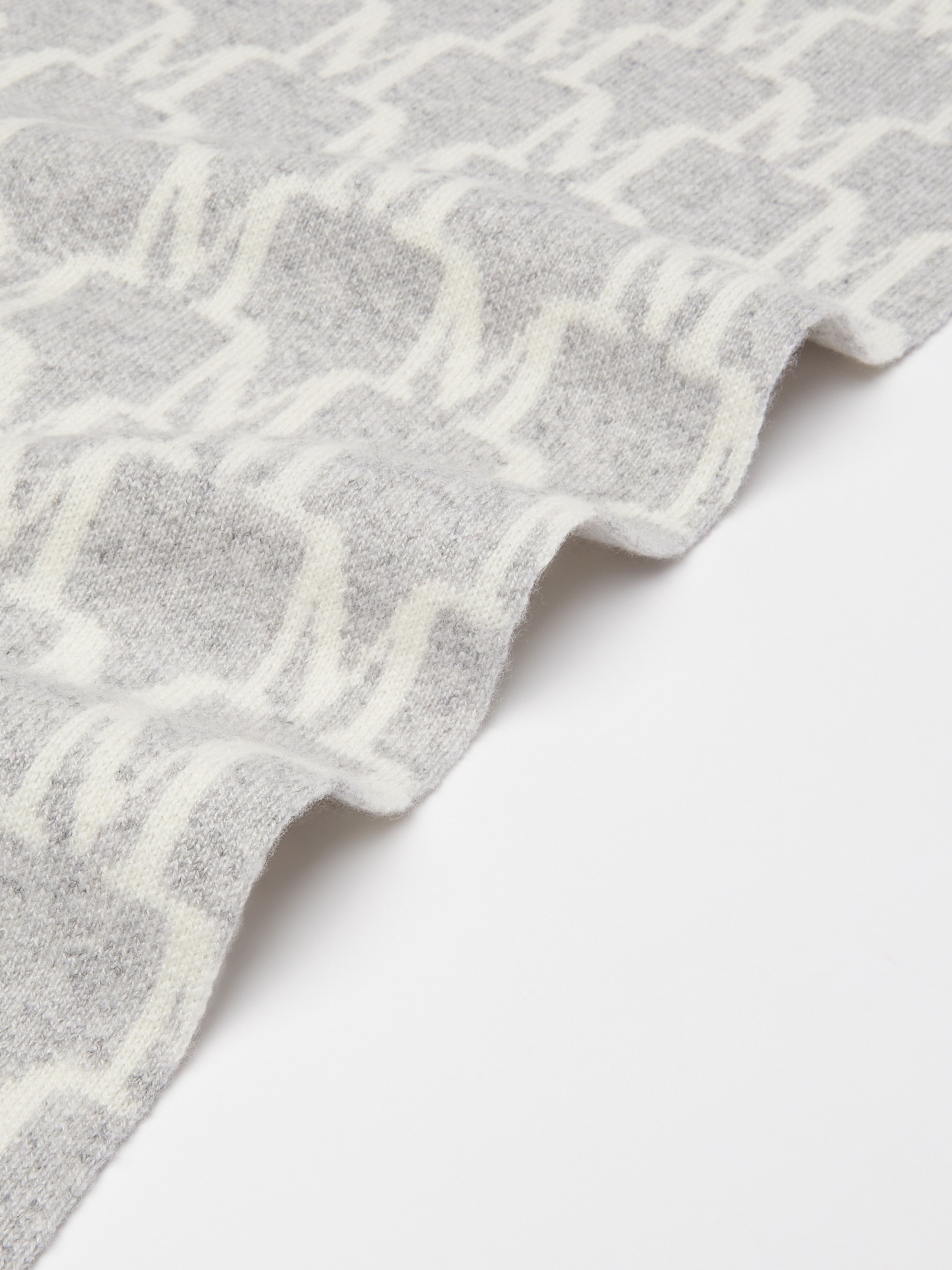 ORLI Cashmere logo scarf - 3