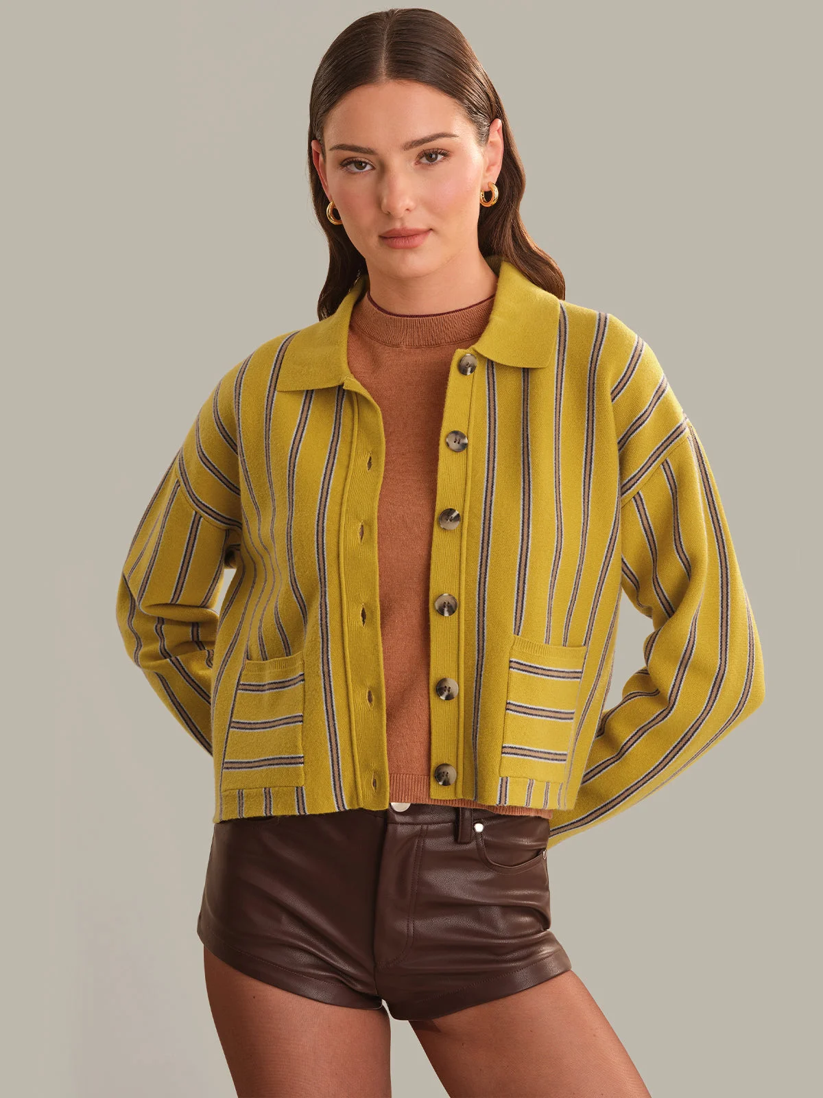 Waverly Vertical Stripe Shacket - 1