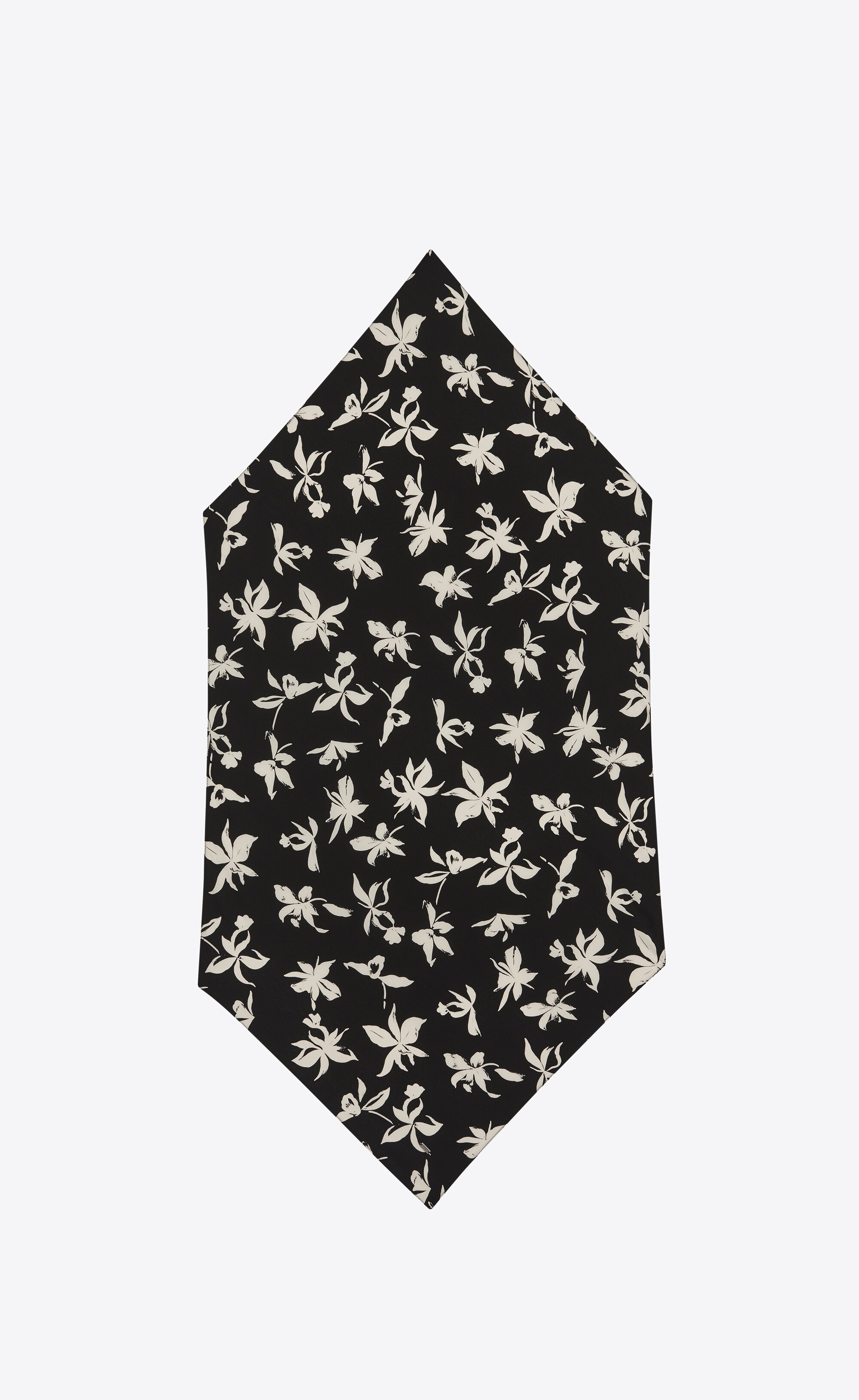 wild orchid pointed scarf in crepe de chine - 3