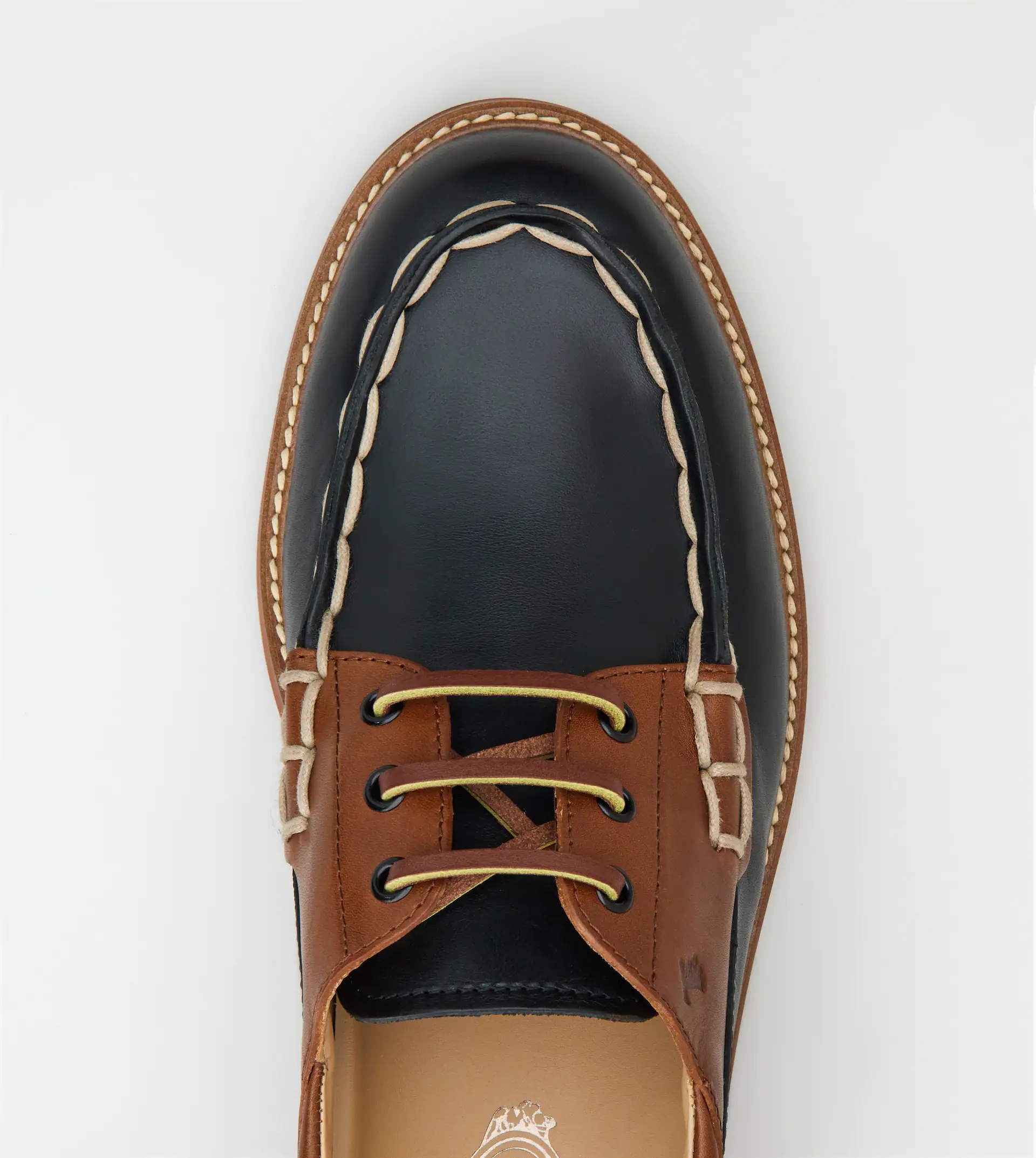 LACE-UPS IN LEATHER - BLACK, BROWN - 4