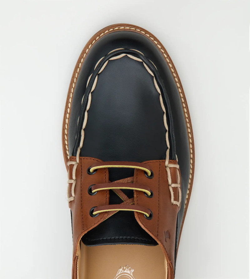 LACE-UPS IN LEATHER - BLACK, BROWN 4