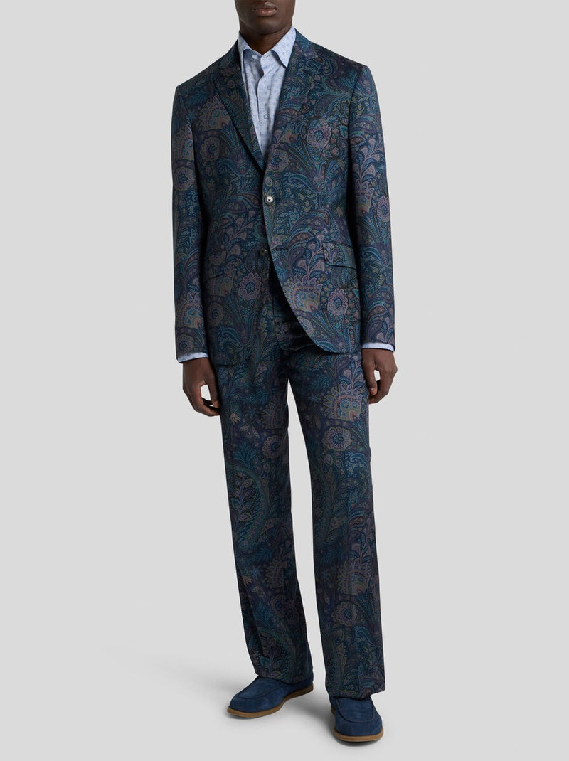 Etro SINGLE-BREASTED WOOL JACKET WITH FLORAL MOTIF outlook