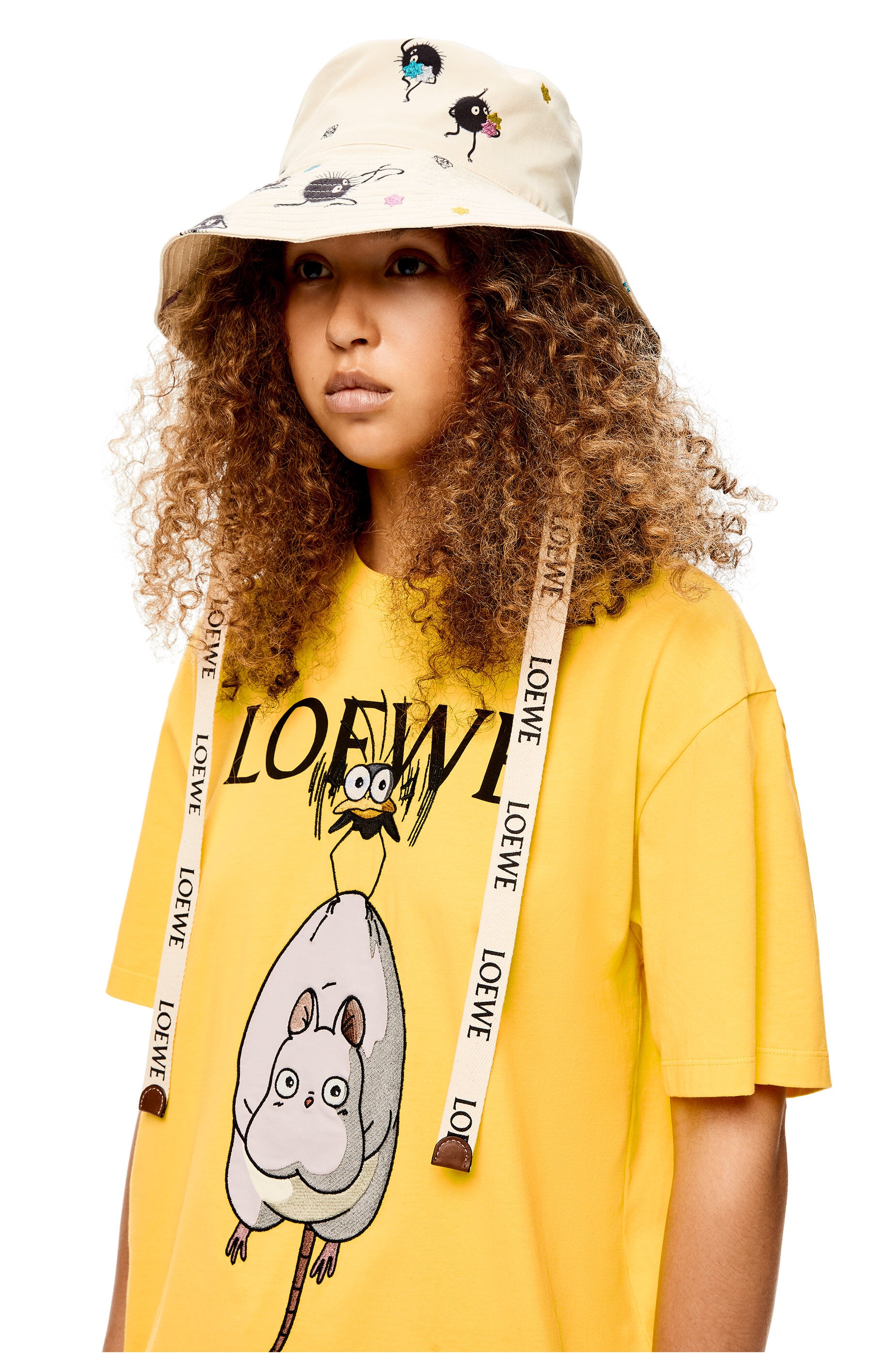 Susuwatari fisherman hat in canvas and calfskin - 2