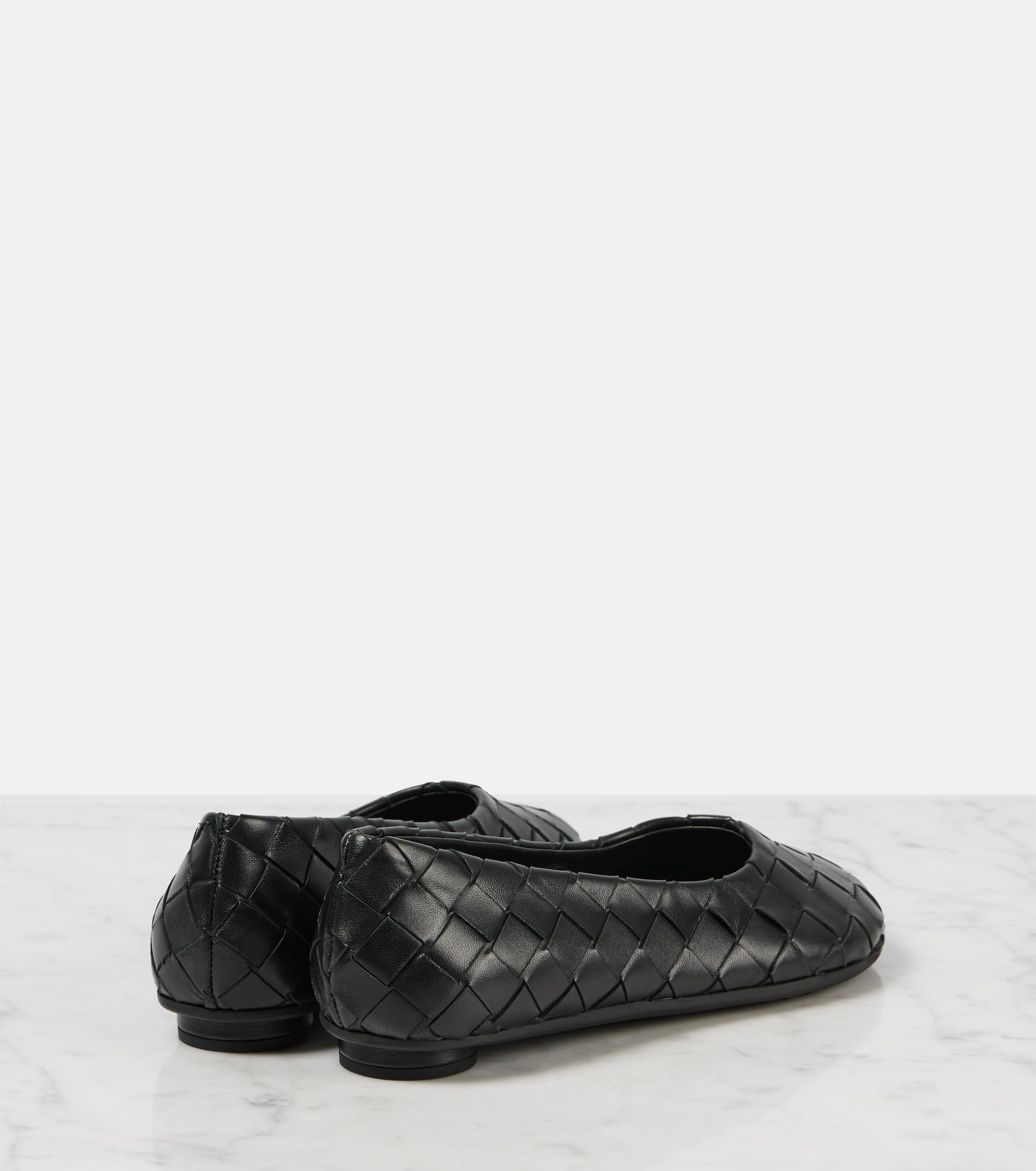 Intrecciato leather ballet flats - 2