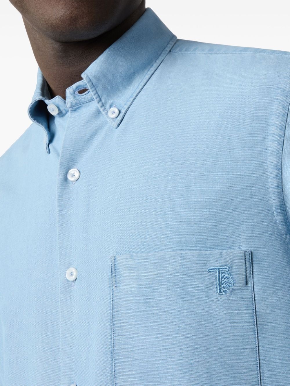 embroidered-logo shirt - 4