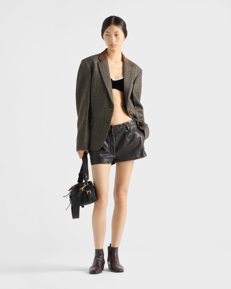 Prada Leather shorts outlook