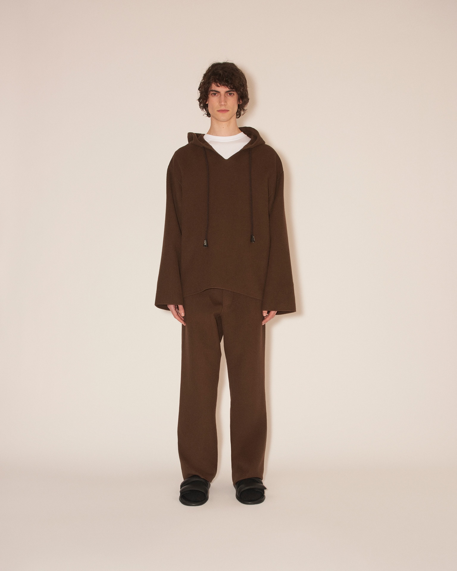 MOSHE - Light double wool smock - Soil - 1